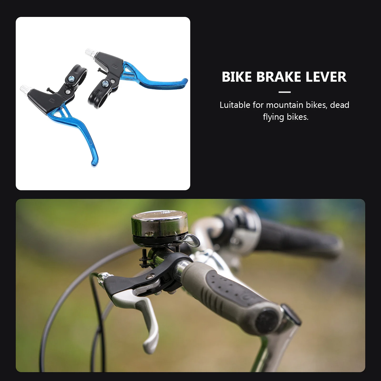 

1Pair Bicycle Brake Levers Premium Aluminum Lightweight Wear Resistant Smooth Operation Braking Handlebar for Most Bike