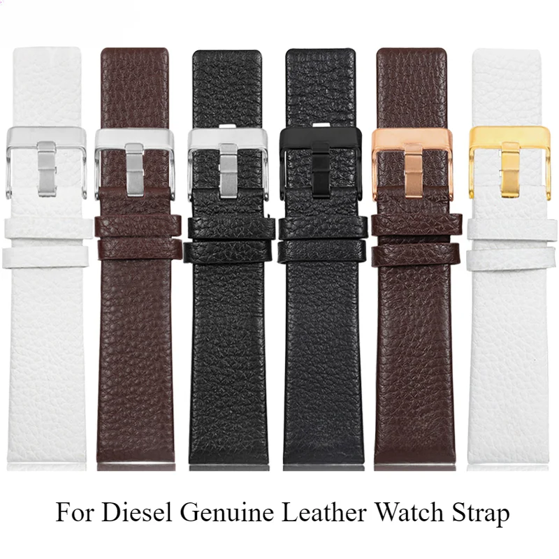 Elegant and Of Excellent Quality Genuine Leather Watchbands for Diesel Dz4318 Dz7395 Dz4578 Original Strap 24 26 28 30mm