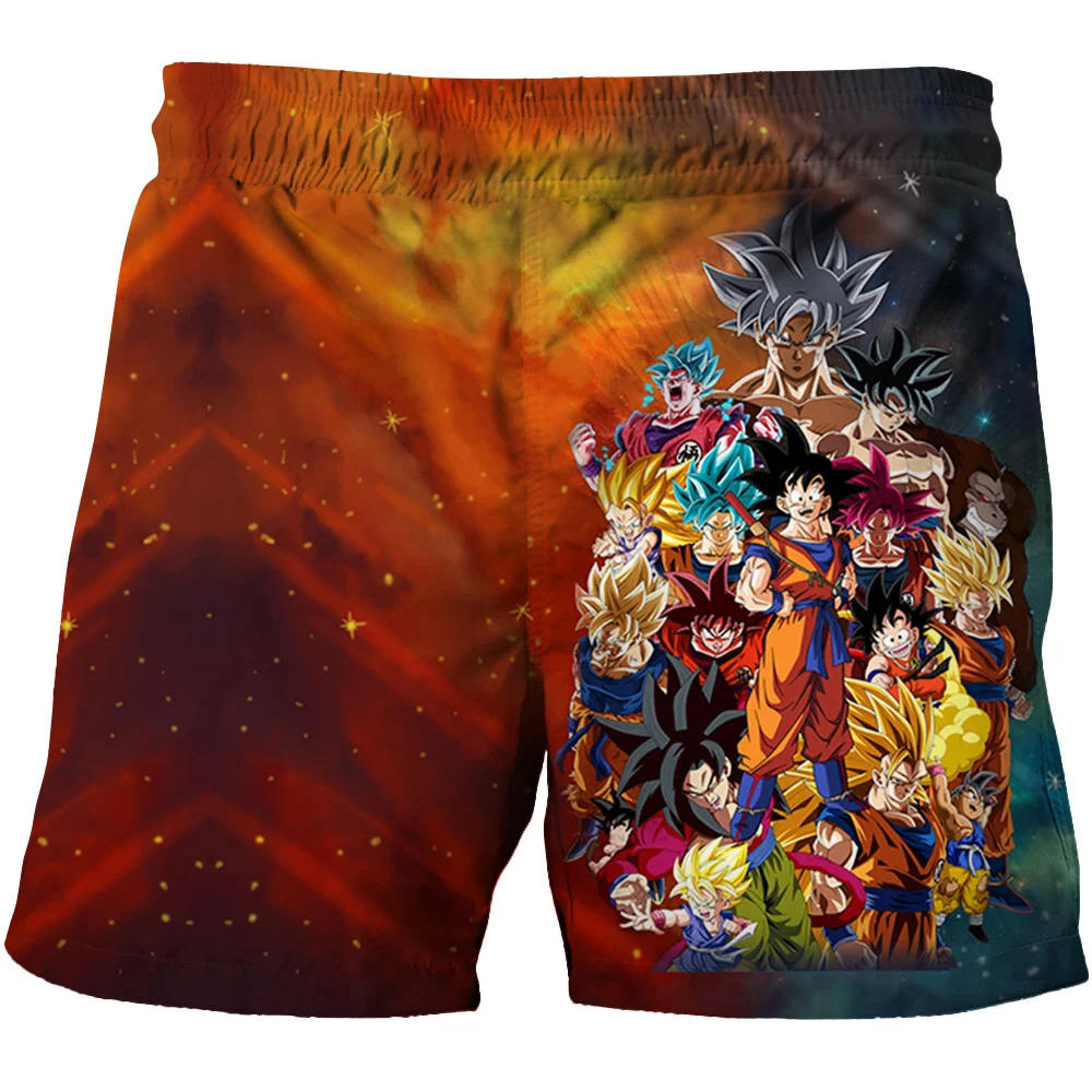 Boys' Dragon Ball Z Beach Shorts Children's Casual Soft Bottom Famous Anime Cosplay Clothing Kids Shorts Casual Swimming Trunks