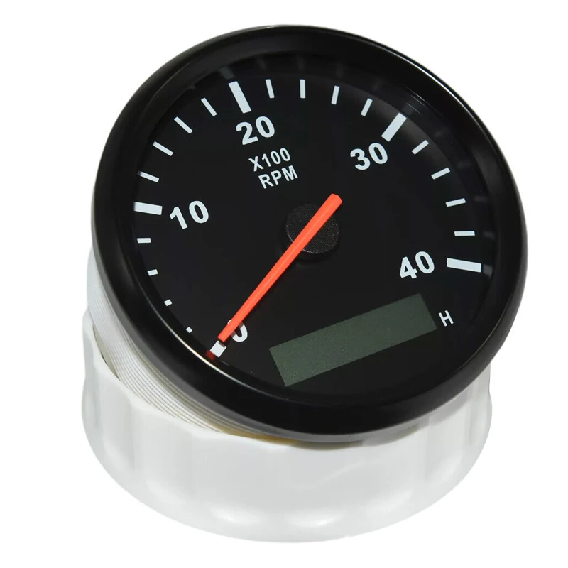 85MM 0-4000RPM 9-32V Diesel Engine Tachometer Gauge W/LCD Hourmeter Waterproof Car Boat Truck Universal