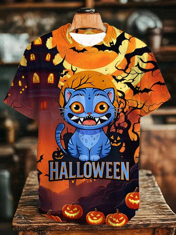 الوالدين والطفل قصيرة الأكمام لطيف Kpop شيطان الصيادين المحملة Harajuku عارضة أزياء الهالوين المحملة الأعلى تأثيري الملابس تي شيرت #4