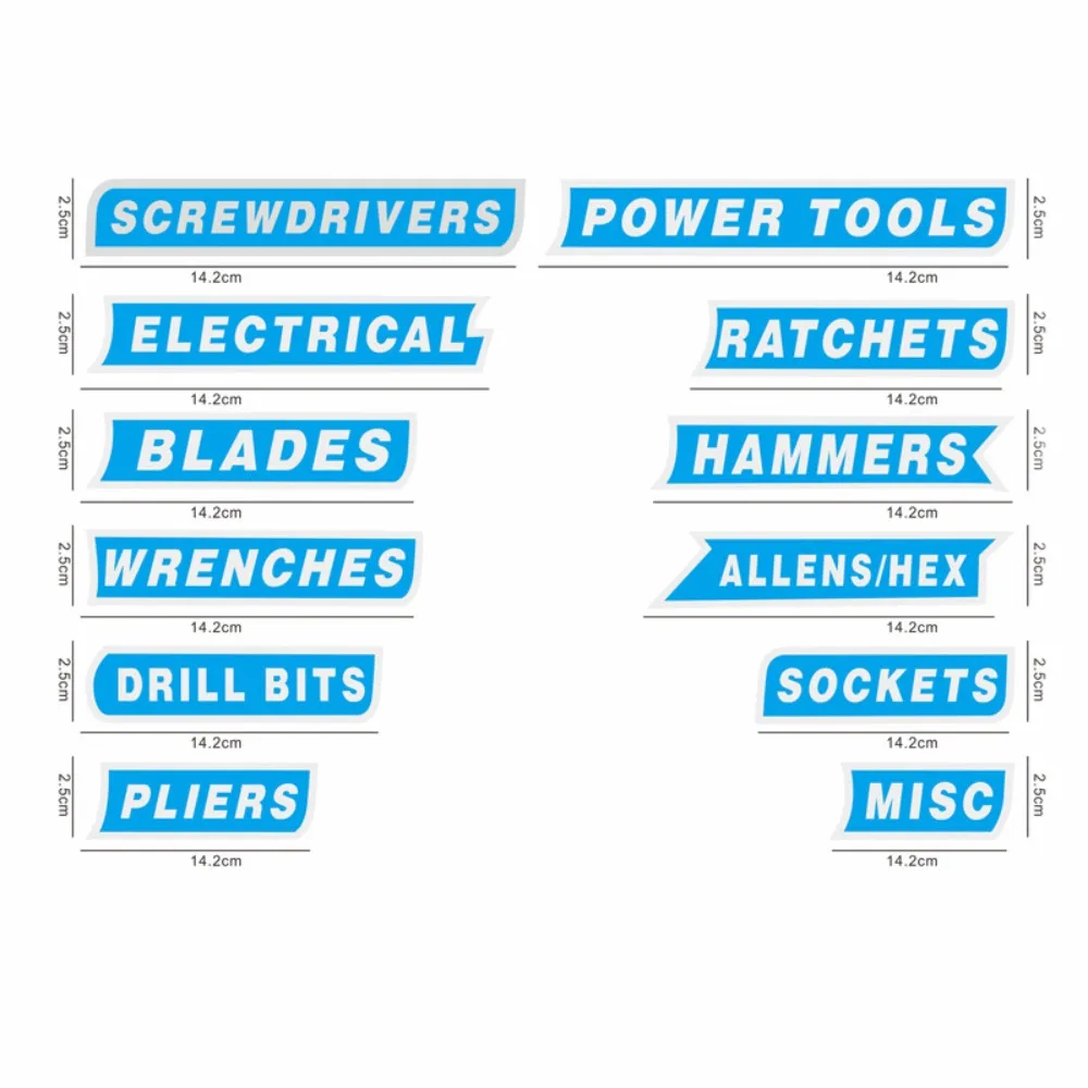 

New PVC Magnetic Toolbox Labels Easy Identification Time-Saving Reusable Tags Tool Box Labels Organize Accessories