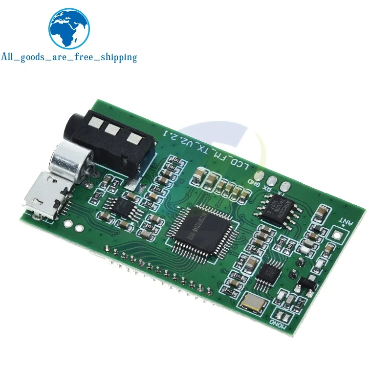 FM Transmitter Module FM Stereo Digital Transmitter Wireless Microphone Microphone Board 3V-5V FM Module 87.0MHz-108.0MHz
