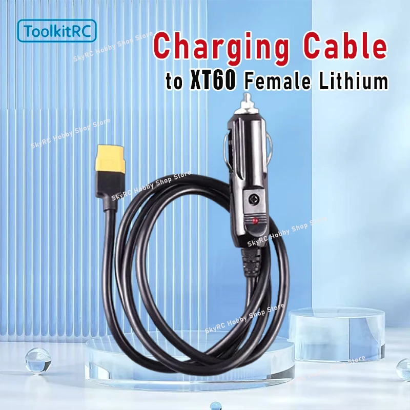 

Toolkitrc Car Charging Cable Converting to XT60 Female Lithium Charger for RC Car Adapter Cable DIY Parts