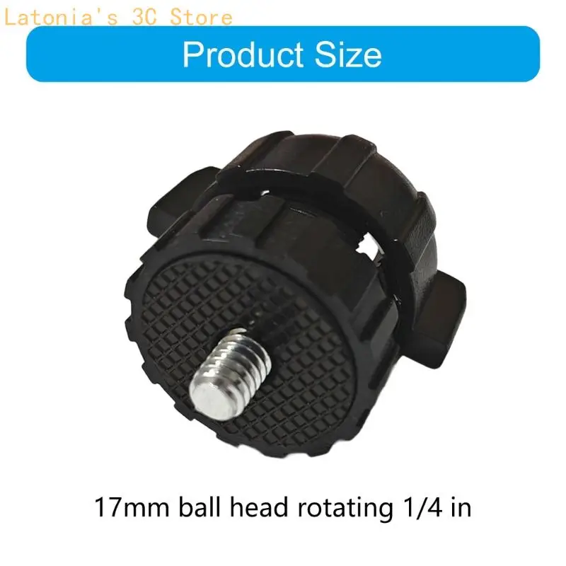 Universelle Action-Kamera-Montageadapter, 17-mm-Kugelkopf auf 1/4-Zoll-Schraube für die auf Auto-Fahrrad-Stativen – Detail 6