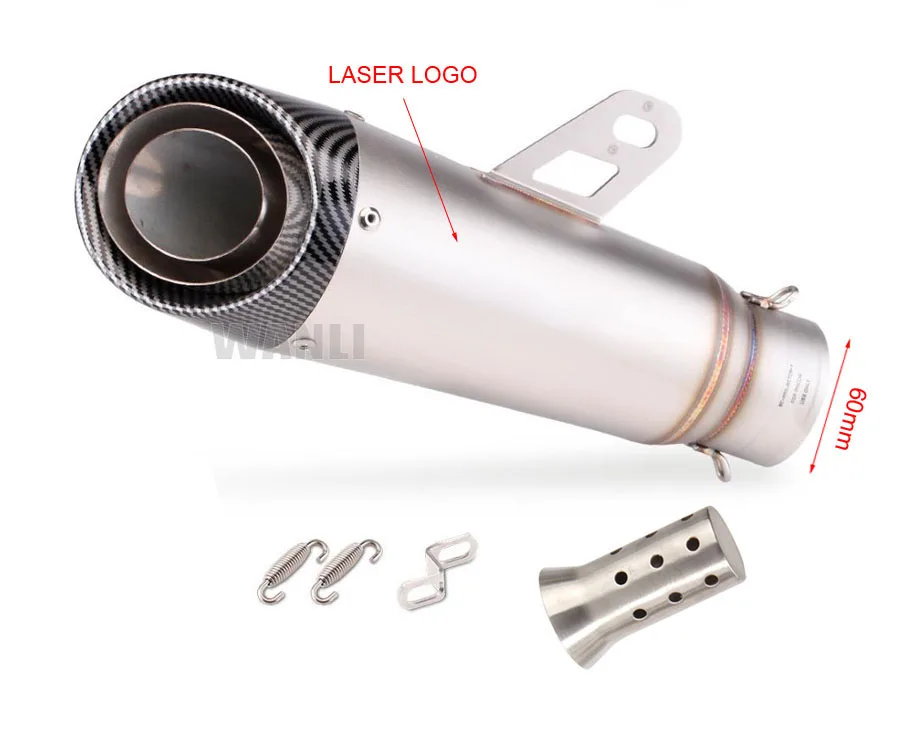 51mm 60mm Universal Motorcycle sc Exhaust proyect Escape with DB Killer For Honda YZF R6 R3 R25 MT07 MT09 Z400 Z900 Z650 MT03