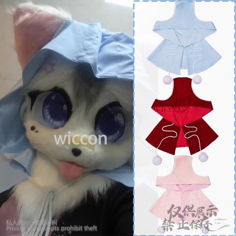 

Furry Cosplay Anime Animal Costume Witch Wizard Fancy Cute Sweet Y2K Cutecore Hooded Cloak CapesFox Cat Customized@COS STORE##