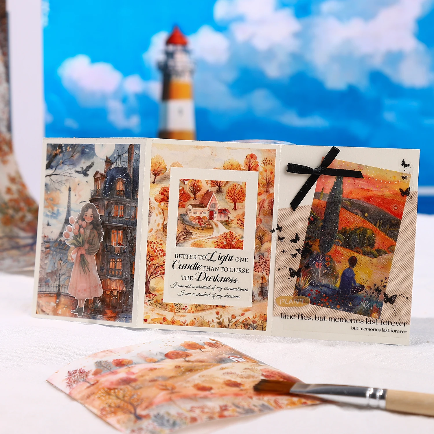 8x200 см Исцеляющая дорожная клейкая лента Васи, планировщик, декоративная DIY Скрапбукинг, коллаж, мусорный журнал, наклейка, этикетка, маскирующая лента