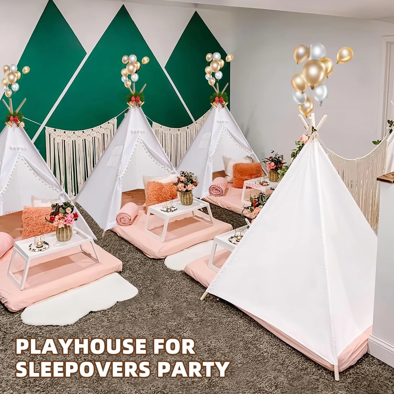 1,6 m/1,3 m Kind Zelt Indoor Spielhaus Wigwam für Kind Tragbare Kind Tipi Zelte Tipi Kleinkind Ball Pit mädchen Schloss Spielzimmer – Detail 3