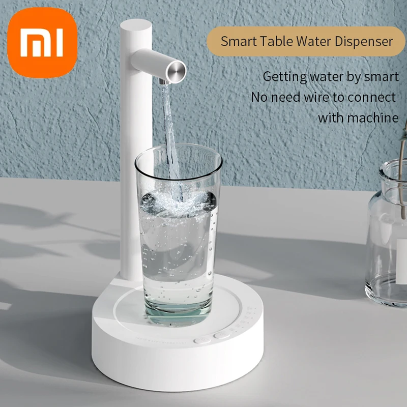 Xiaomi Electric Water Gallon Pump Automatic Bottle Pump Dispenser Desktop X115 Rechargeable Water Pump Dispenser With Stand tandorio automatic diving watch for men double bow domed sapphire crystal nh35 pt5000 movt 200m water resist 40mm luminous dial