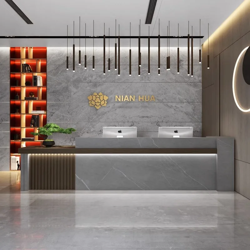 Store Counter Reception Desk Beauty Salon Cash Standing Information Reception Desk Check Out Simple Recepcja Luxury Furniture