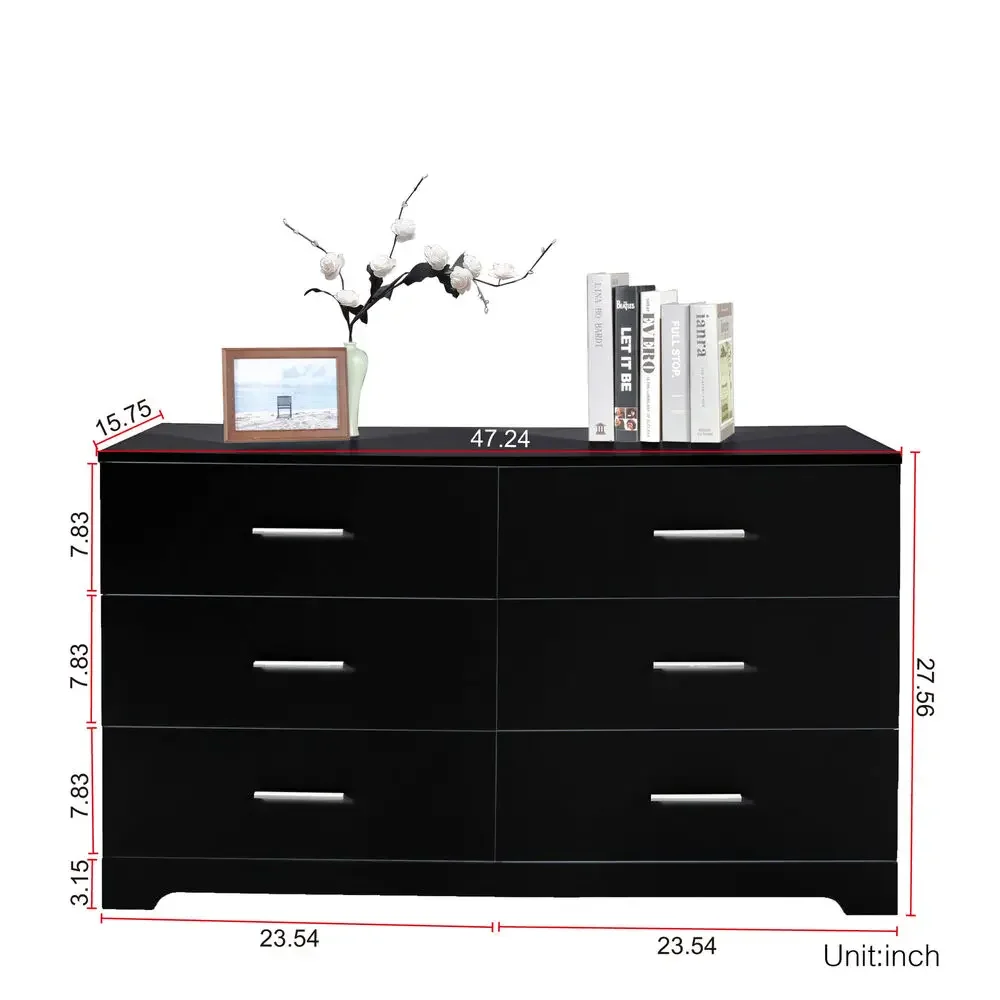 Commode en bois 6-MELCommode pour chambre à coucher, unité d'évaluation, armoire de rangement, coffres de proximité, égouts