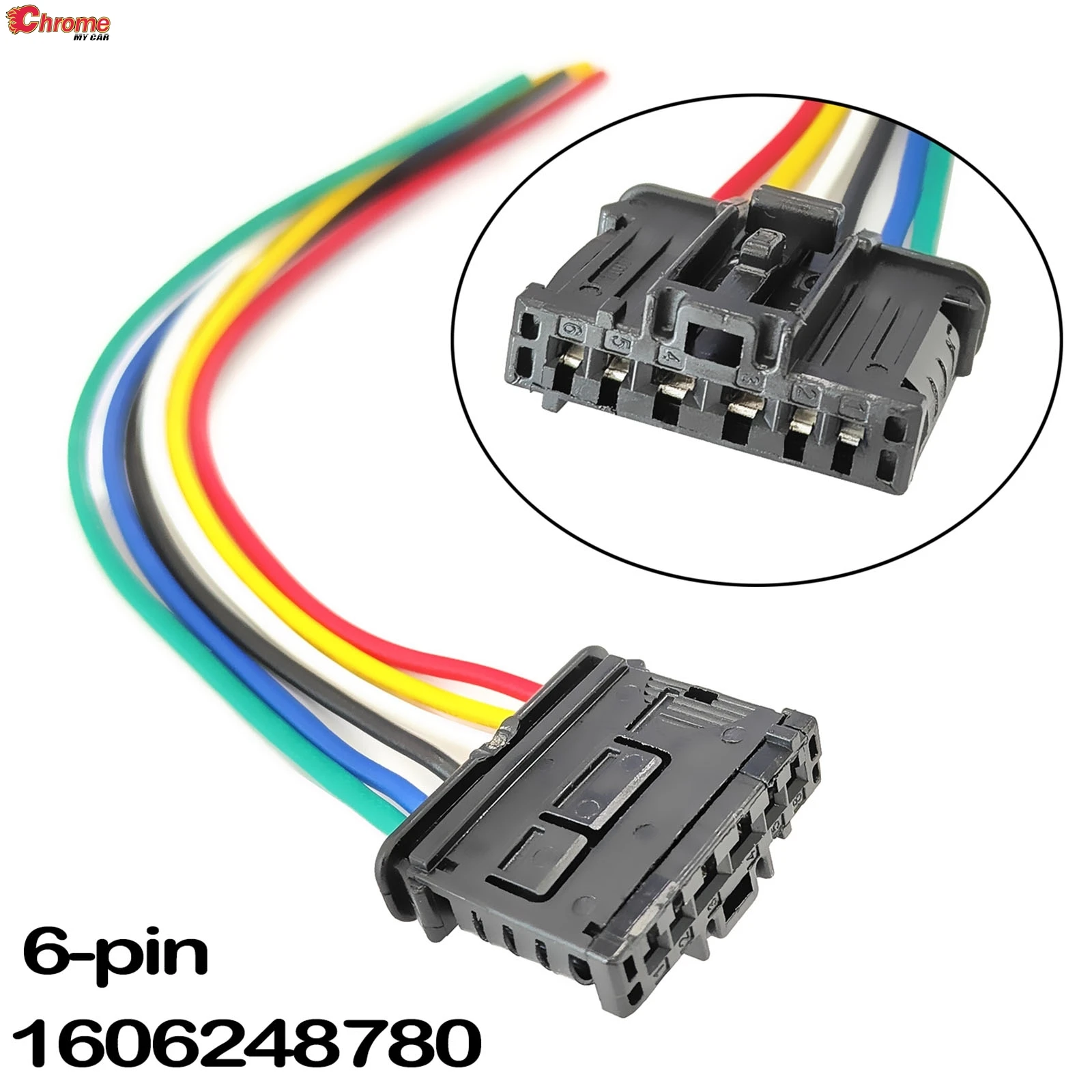 6Pin For Citroen BERLINGO C-ELYSEE C2 C3 C4 C5 Jumpy Xsara Picasso Rear Tail Light Lamp Connector Pigtail Plug Wiring 1606248780