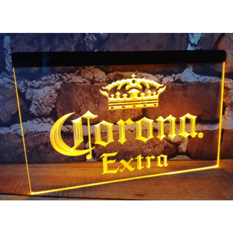 Corona Extra LED Neon Sign 3D Bar Pub Cafe Theme Beer Light for
