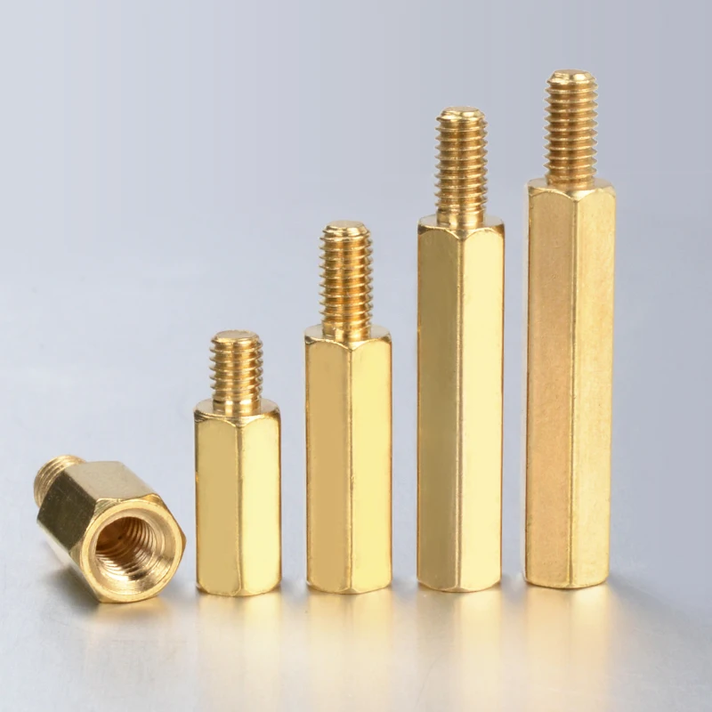 

8-100pcs/lot M3 Screw Bolt Nut Spacer Hex Brass Standoff Screw Pillar Fixed PCB Computer PC Motherboard Female Male Standoff