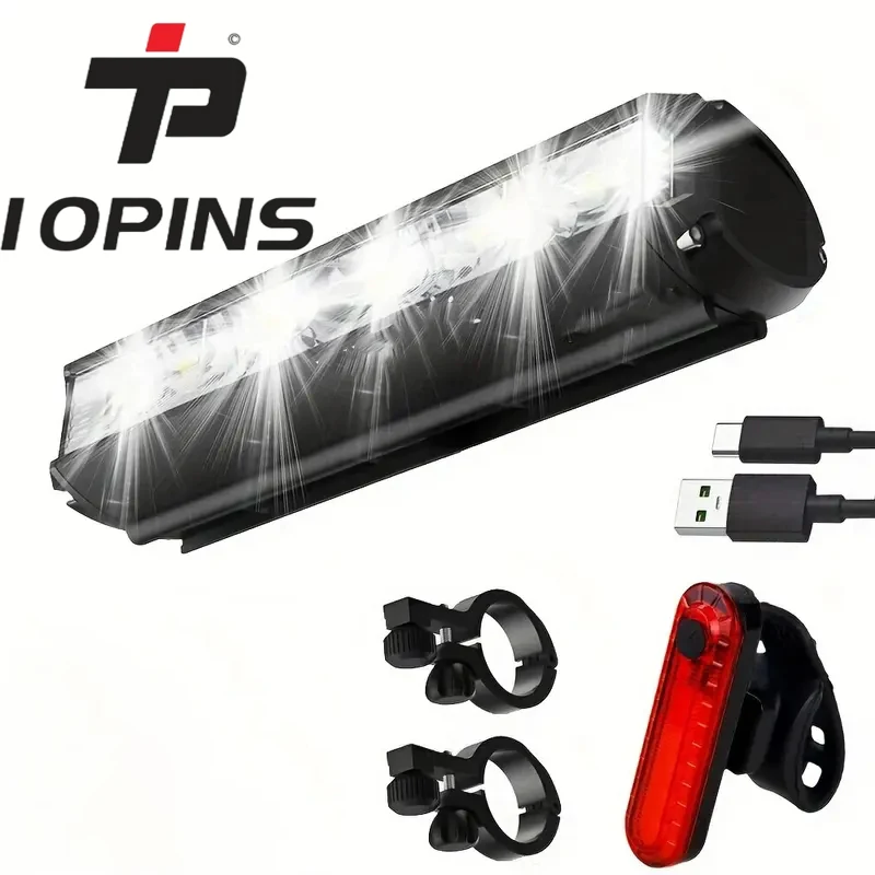 

1Pc/2Pcs Super Bright Led Bicycle Light, USB Rechargeable Bicycle Front Light, Bicycle Tail Light, Riding Light, Road Bike Mountain Bike Off-Road Commuting