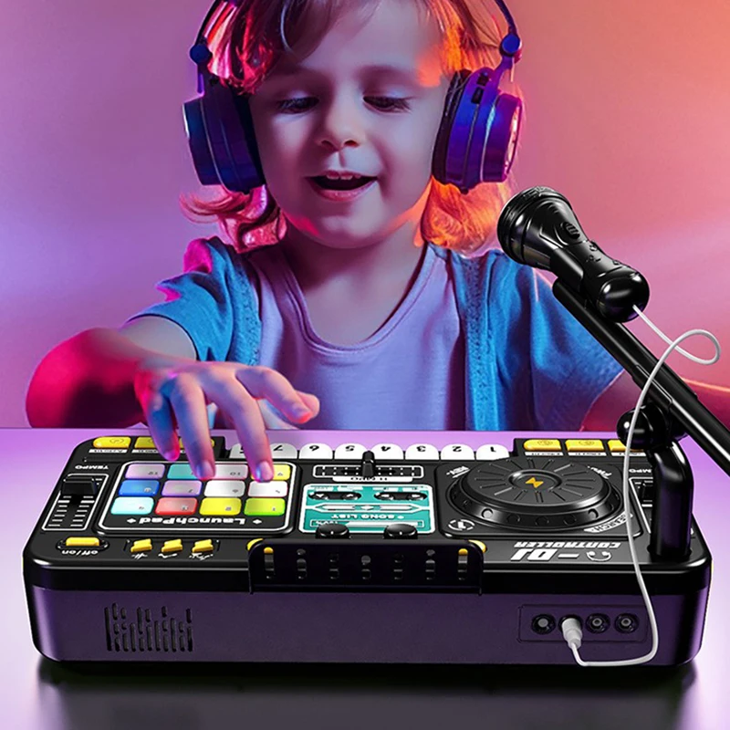 

Детская музыкальная игрушка, имитация DJ-микшера, контроллер, многофункциональный электронный орган, Dj-плеер, развлекательная игрушка, рождественские подарки