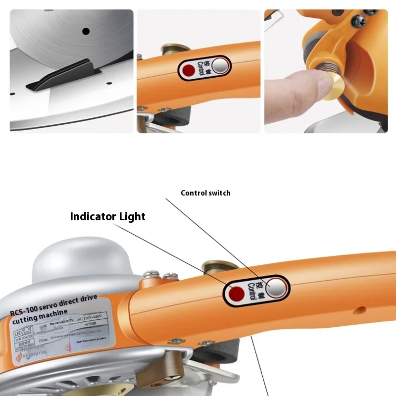 Industrielle Elektrische Schere Handheld Runde Klinge 220V Schneiden Tuch Maschine Stille Servo Direkt Antrieb Elektrische Runde Messer – Detail 2