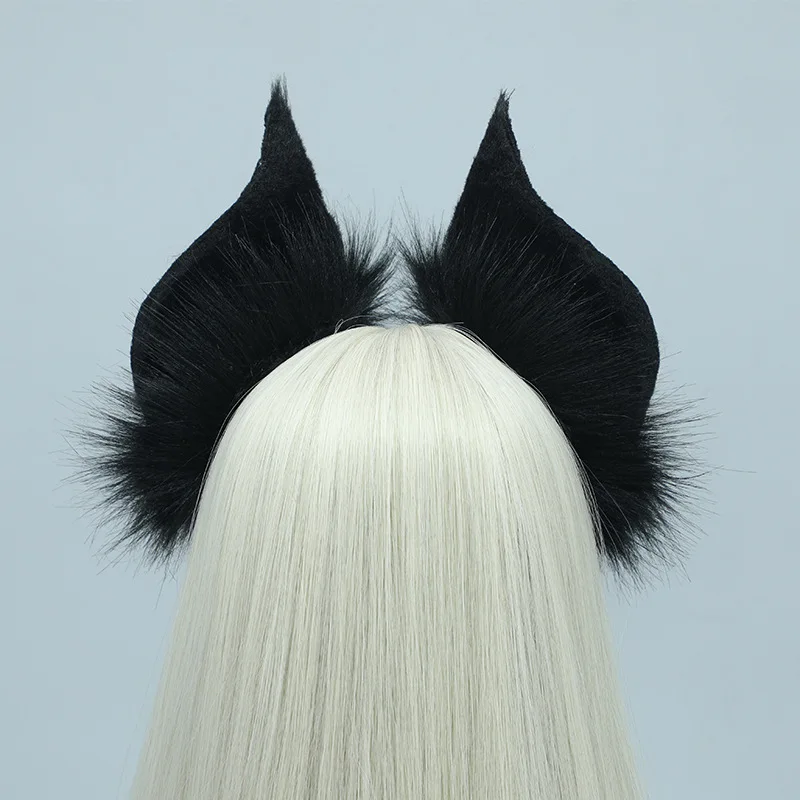 Bandeaux de Sauna Gothiques en Fausse Fourrure pour Halloween, Robe de Barrage, Cosplay Lolita, Costume d'Oreille de Chat en Fourrure, Cerceau de Cheveux, Fait à la Main, pour Femme