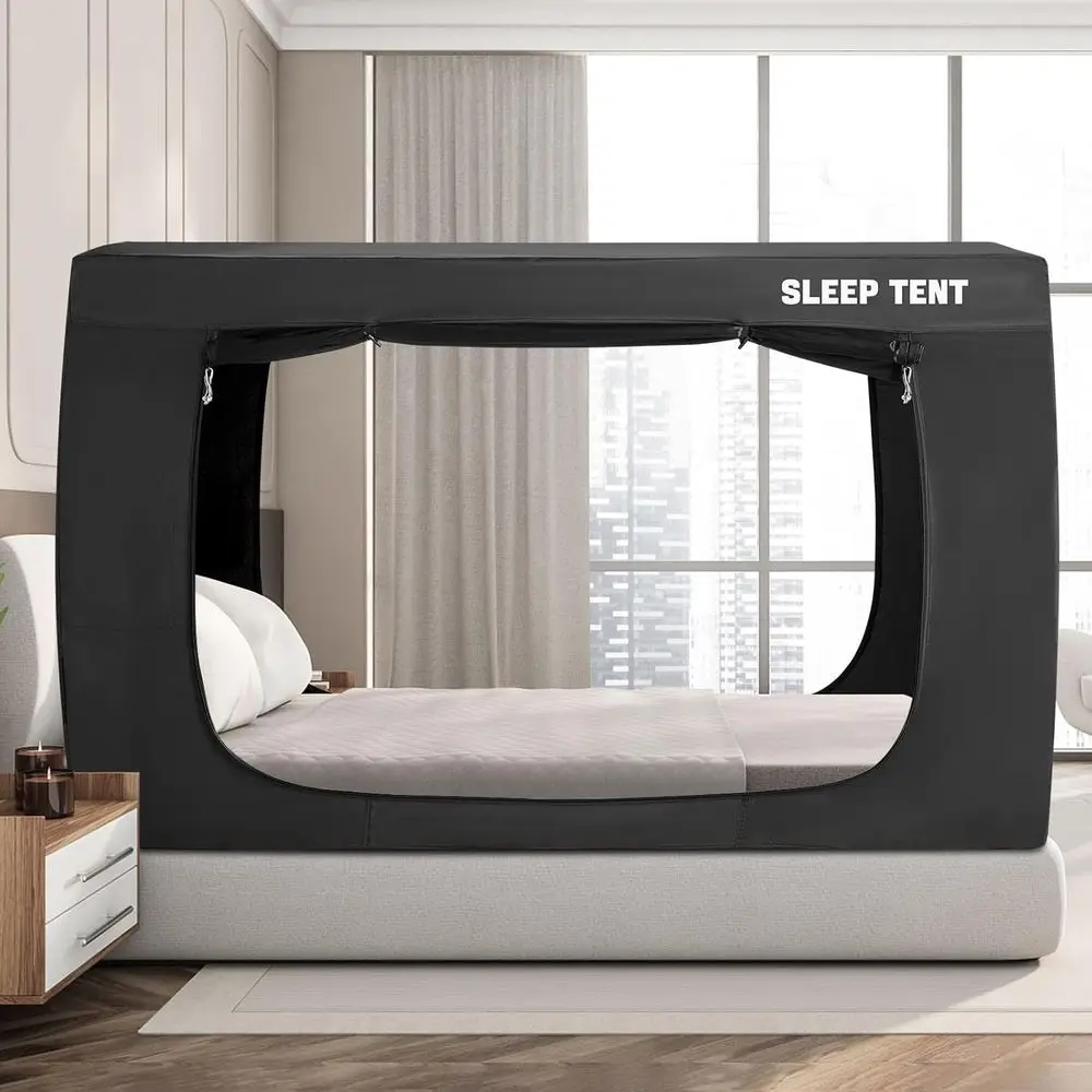 

Portable Twin Size Bed Tent for Adults and Kids, Breathable Privacy Space for Indoor Use (Mattress Not Included)