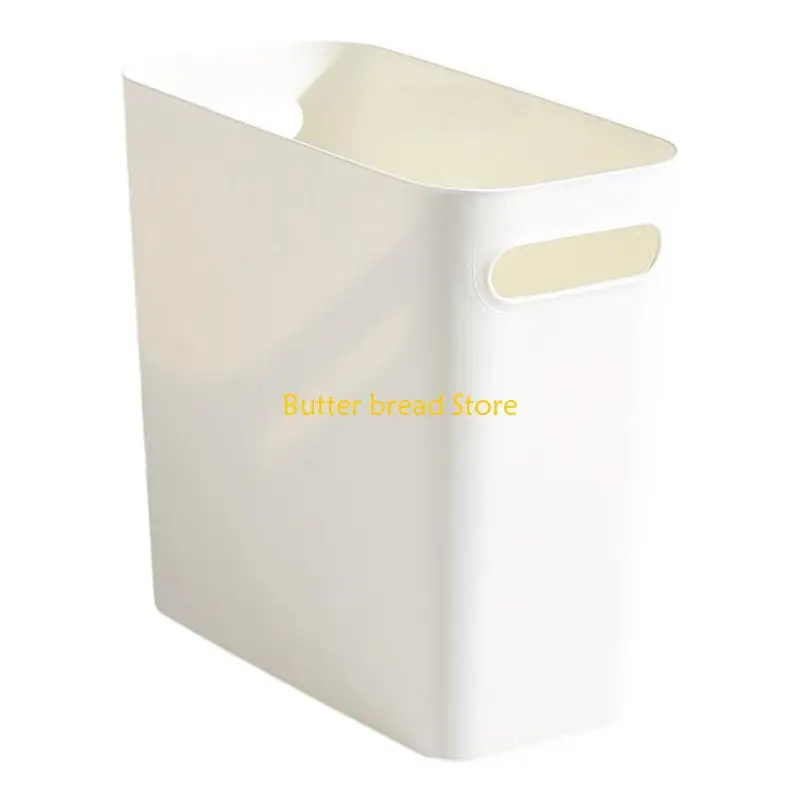 W89C Square Open Top Waste Bin Thick PP Plastic Trash Can Lidless Garbage Bin For Living Room Bathroom Kitchen and Offices