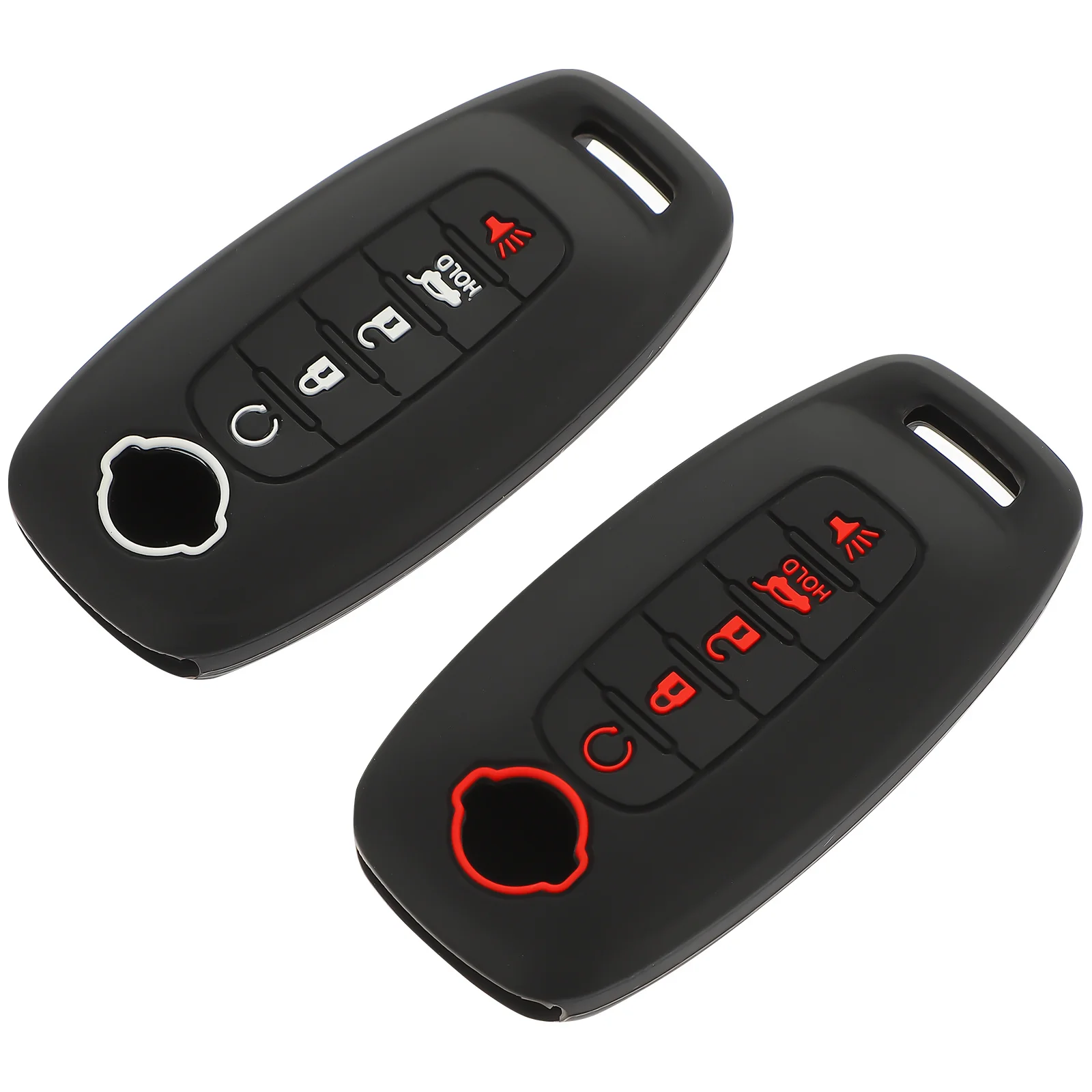 

2Pcs Car Key Fob Cover Splashproof Soft Silicone Protector Compatible for Altima Key Case Holder Keyfob Keychains Covers