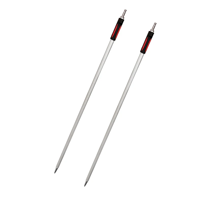 High-quality Silver 2 PCS Aluminum GLS12 Telescopic Surveying Prism Pole For Leica Total Station