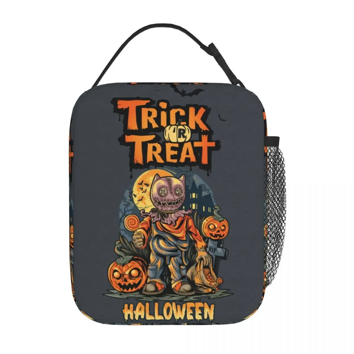 Trick R Treat Sam Lunch Bag For Child Halloween Horror Custom Lunch Box Fashion School Cooler Bag Portable Thermal Tote Handbags