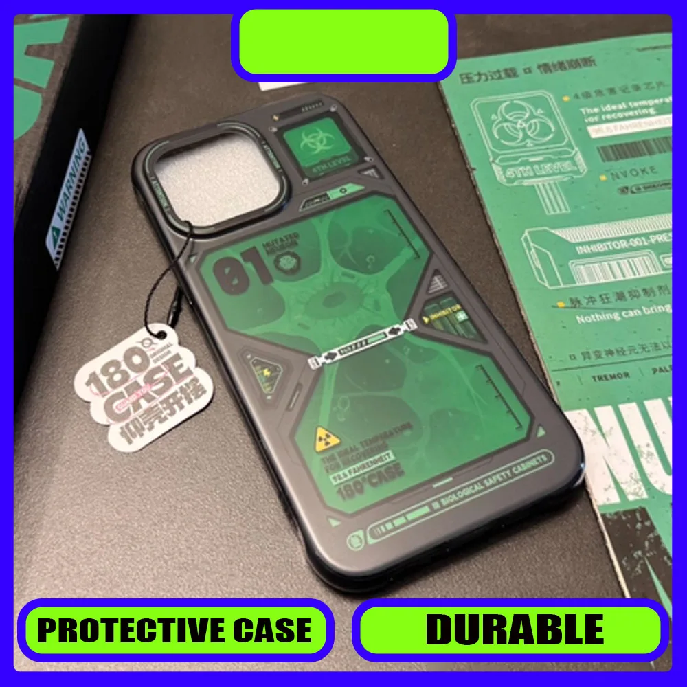 

Чехол для мобильного телефона с перевернутым корпусом, научная фантастика, противоударный, IMD, двухслойный, матовый, нескользящий для IPhone 16, 15, 14 Pro Max, модный подарок