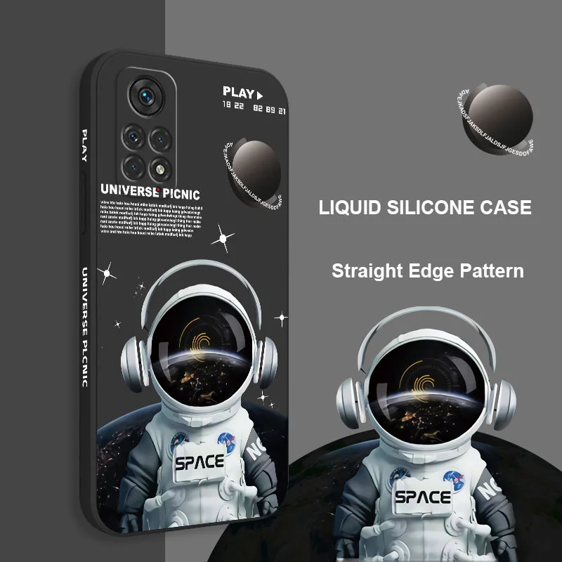 Astronaut Angel Phone Case For Xiaomi Redmi Note 14 13 12 12S 11 11S 10 10A 10T 10S 9T 9 8 7 Pro Plus 10C 9A 9C 9T 4G 5G Cover