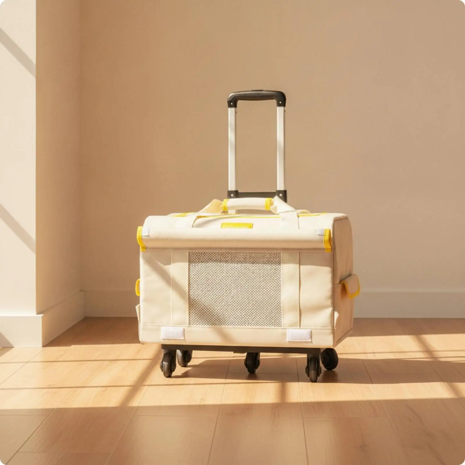 Structured Pet Carrier Bag Foldable Travel Container Trolley for Cats Spacious Structured Pet Carrier Bag Foldable Travel Container Trolley for Cats Spacious