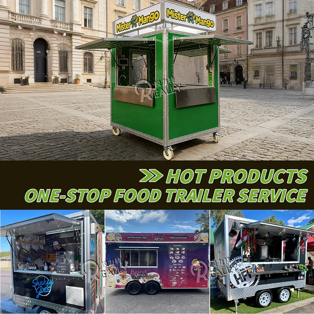 

Outdoor Use Street Portable Towable Mobile Fast Food Truck Tea Coffee Bar Snack Pizza Vending Food Catering Truck For Sale