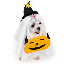 Pet Dog Halloween Costume Funny Dog Cat Pumpkin Ghost Witch Hat Suit  Party Decorations Pet Clothing Party Dress Cosplay Costume