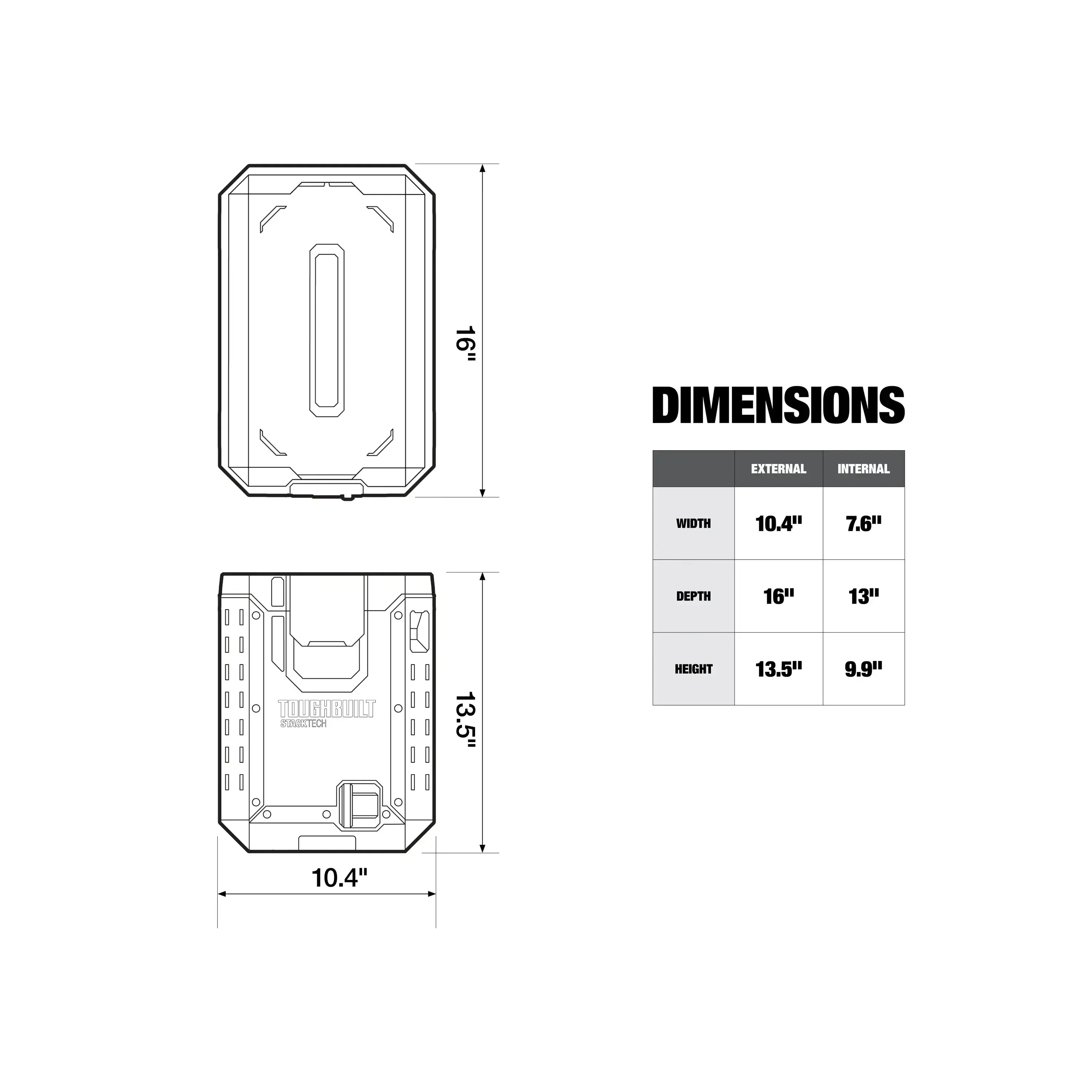 TOUGHBUILT TB-B1-C-60C STACKTECH Compact Insulated Chest Large-capacity Freshness Warm and Cold Outdoor Storage Box