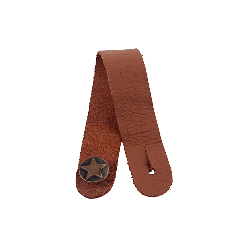 

Guitar Neck Strap Soft Brown Acoustic Headstock Adjustable DIY Replacement Parts Accessories