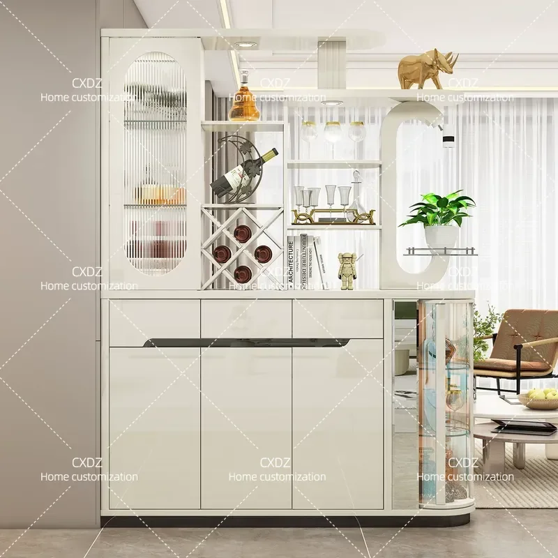 Modern Double Sided Entryway Partition Cabinet Simple Foyer Wall Wine Rack Hall Screen Decorative Storage Shoe Cabinet for