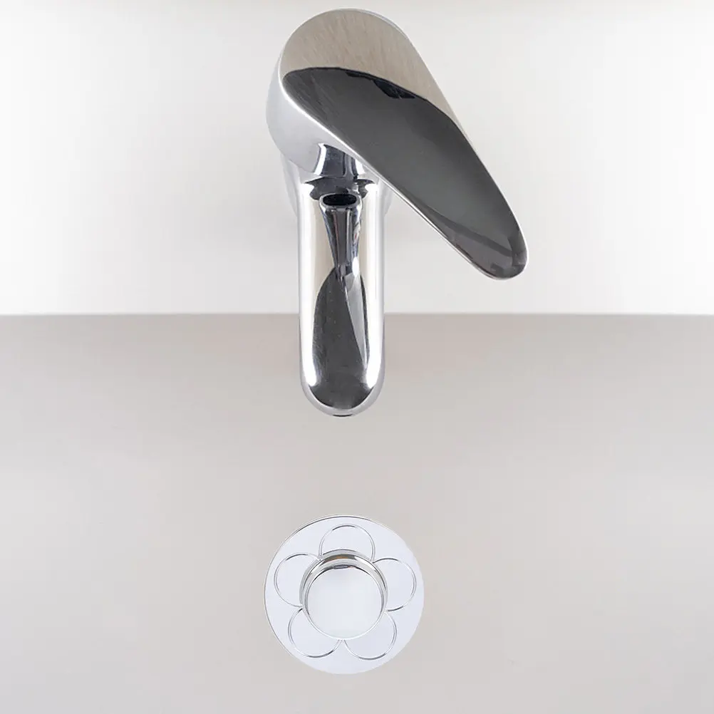 2Pcs Press Drainage Chrome Copper Sink Plug Bathtub Drain Plug Basin Stopper Tub Drainer Hair Filter Anti Rust