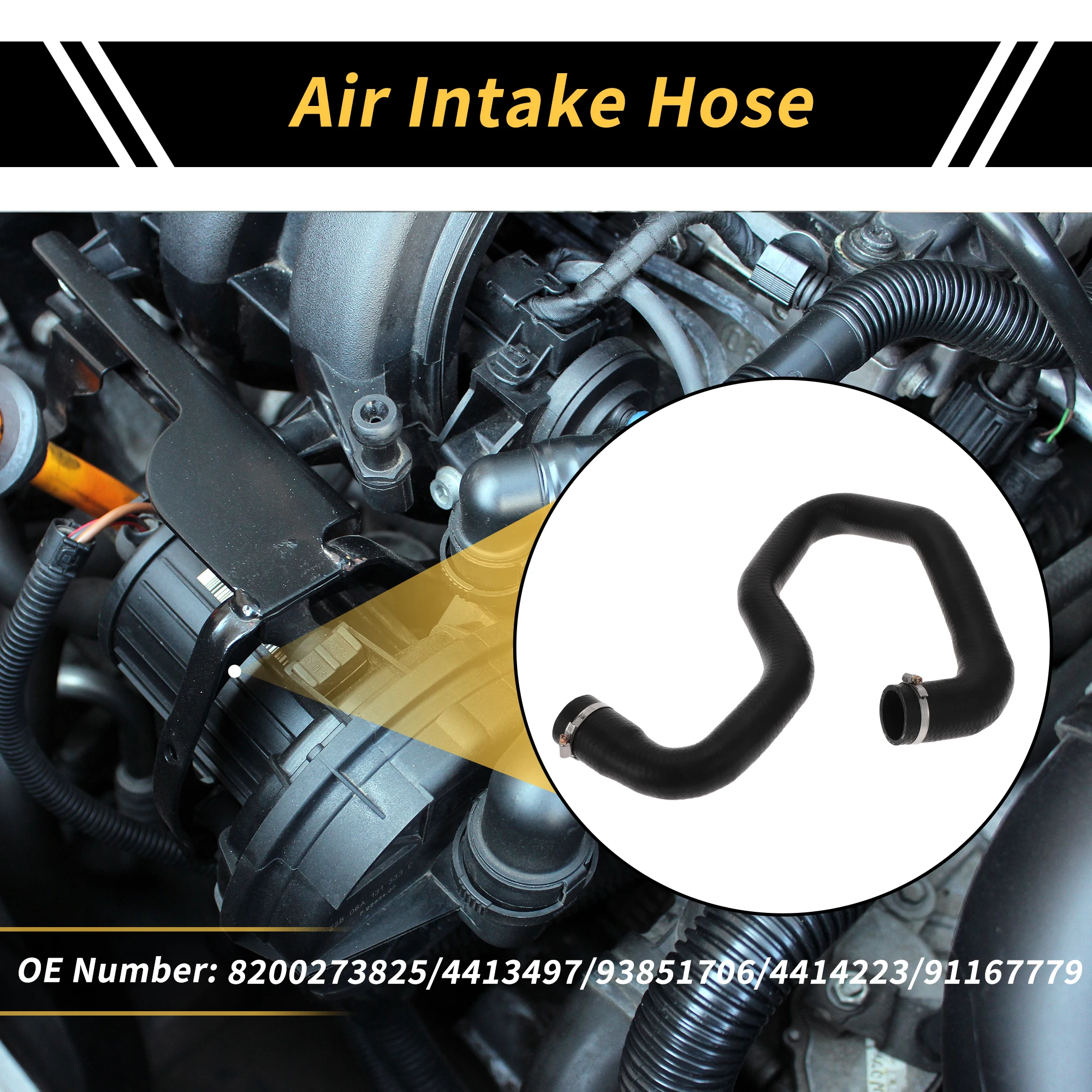 

UXCELL 1 Pc Car Intake Hose for Opel Vivaro Combi 2001-2014 No.8200273825/4413497