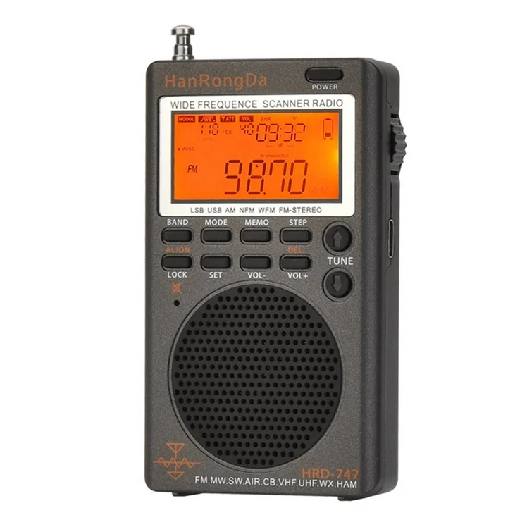 

FM Radio Digital Portable Stereo Speaker MP3 Audio Player High Fidelity Sound Quality VHF/UHF Channel Reception