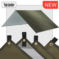 Lona de Camping Impermeable Toldo de Tienda de Campaña Carpa Turística Sombra de Jardín Refugio Solar de Playa Ultraligero Portátil para Senderismo Picnic Viaje