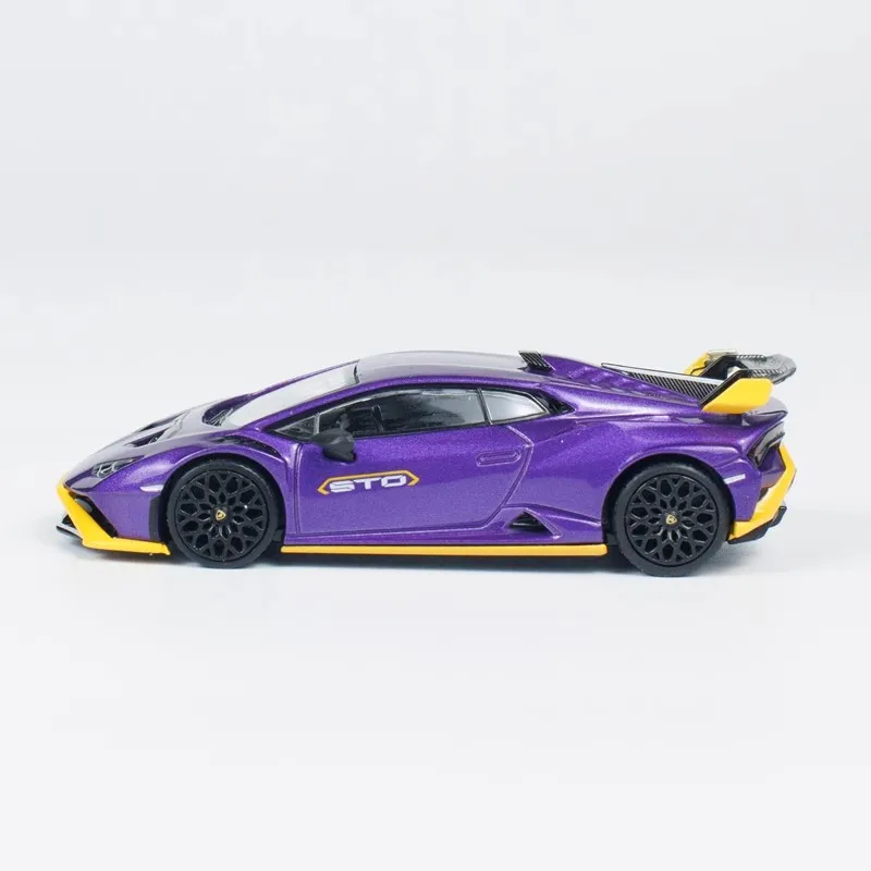 Модель автомобиля Mini GT 1/64, имитация Lamborghini, сплав Huracan Sto, модель автомобиля для мальчиков, коллекция автомобилей, модель друзей, рождественские игрушки, подарок