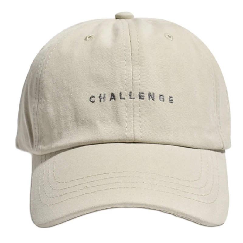 Unisex Challenge Letters Embroidery Baseball Solid Color Visors for Snapback Drop Shipping