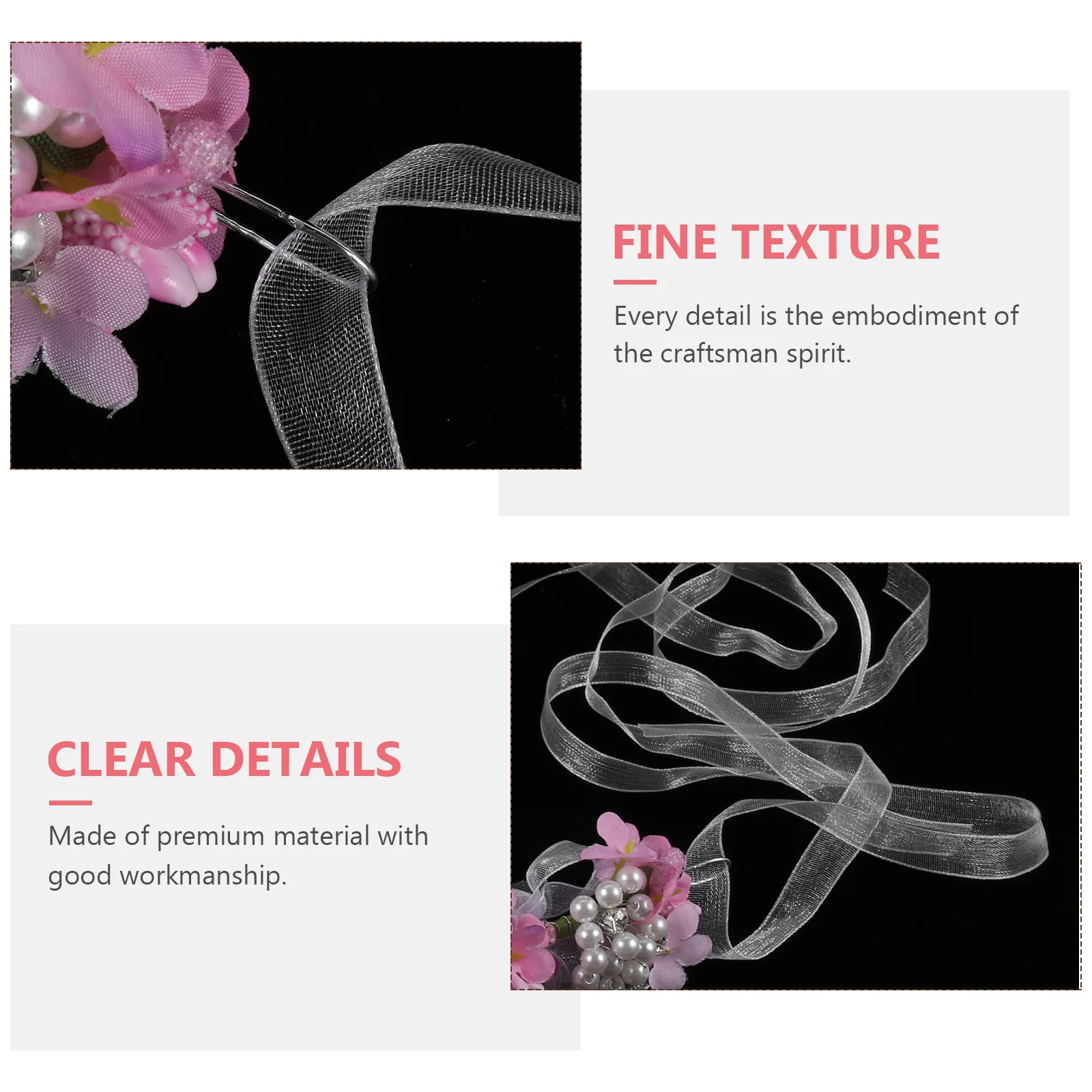 

Headgear Flower Rhinestone Headband Child Wedding Hair Accessories Pearl Alloy for Girls Headbands