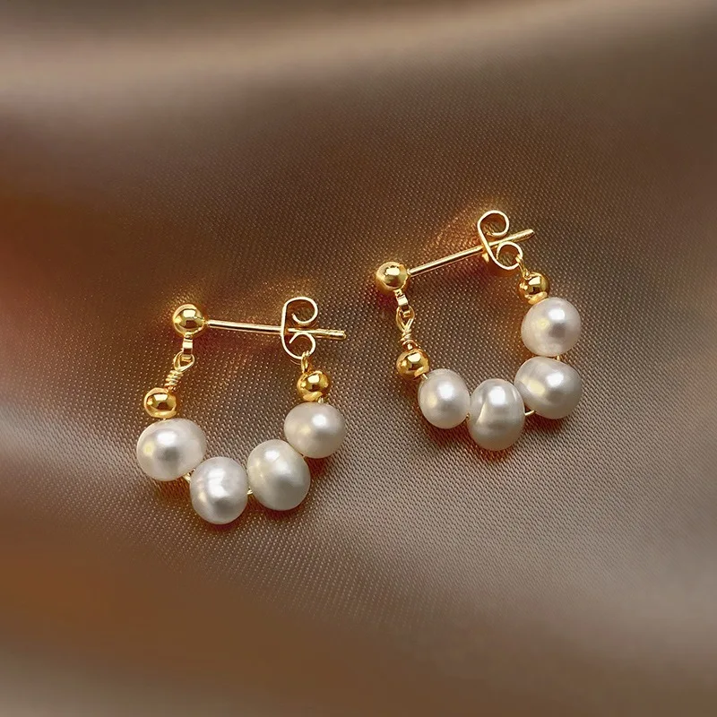 

Retro Fashion Imitation Pearl Simple Bead Earrings Suitable for Daily Wear, Party Jewelry Gifts