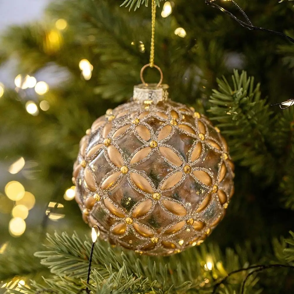 8 سنتيمتر عيد الميلاد كرات زجاجية معلقة قابلة لإعادة الاستخدام متعدد الألوان عيد الميلاد الكرة الزخرفية الكورية نمط شجرة عيد الميلاد المعلقات الطرف #3