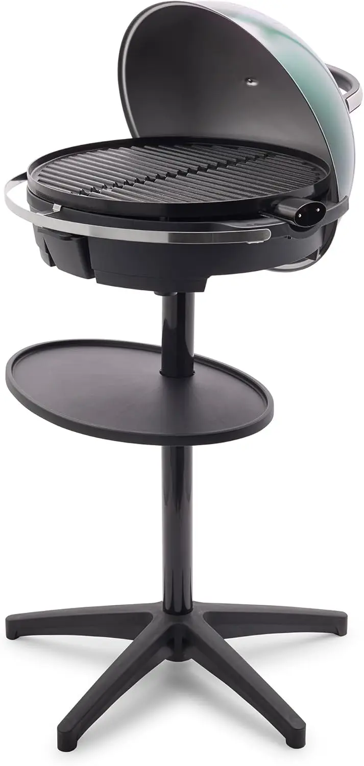 

Портативный электрический гриль-сковорода 2-в-1 для использования в помещении и на улице, цвет лесной зелени