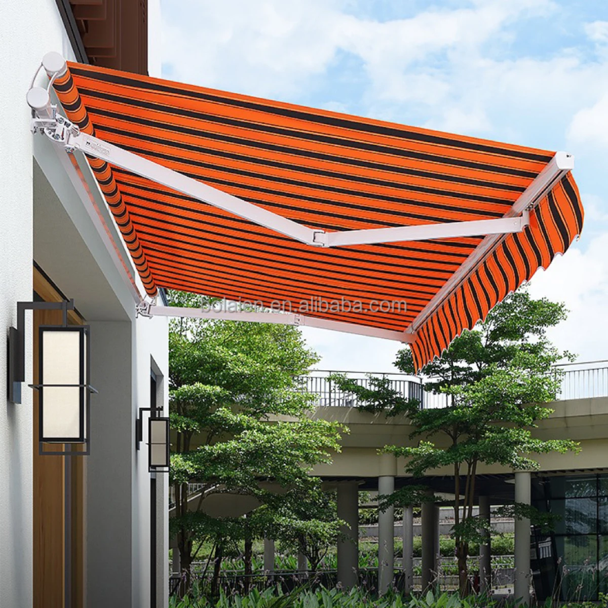 Motorized Roof Patio Awning, Waterproof Retractable Awning, Smart Blind for Balcony, Pergola Canopy, Swimming Pool