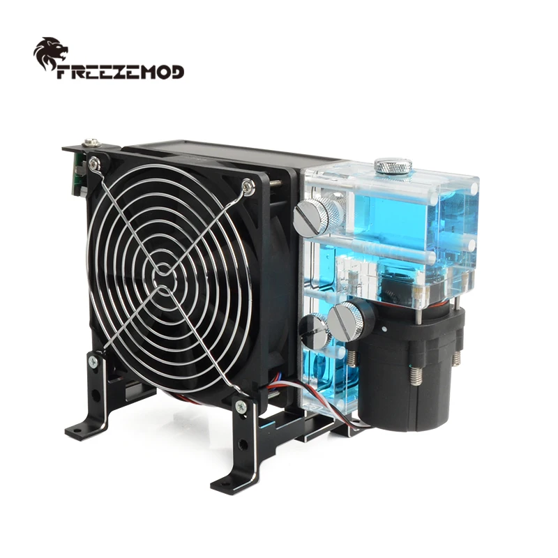 FREEZEMOD Industrial Instrument AIO Pump Reservoir res,Water Cooling Cooler Double-layer Heat Dissipation Module 150ml Capacity