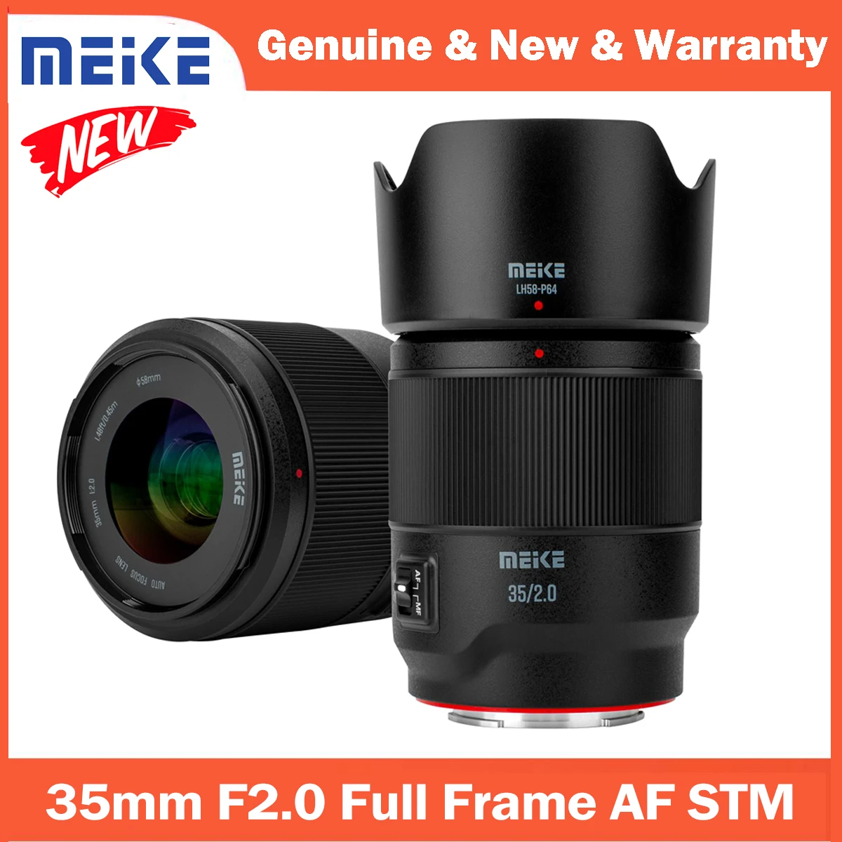 Meike 35mm F2.0 Full Frame Auto Focus Portrait Lens SMT for Sony E Nikon Z Mount Panasonic Lumix Sigma Leica L-Mount Cameres