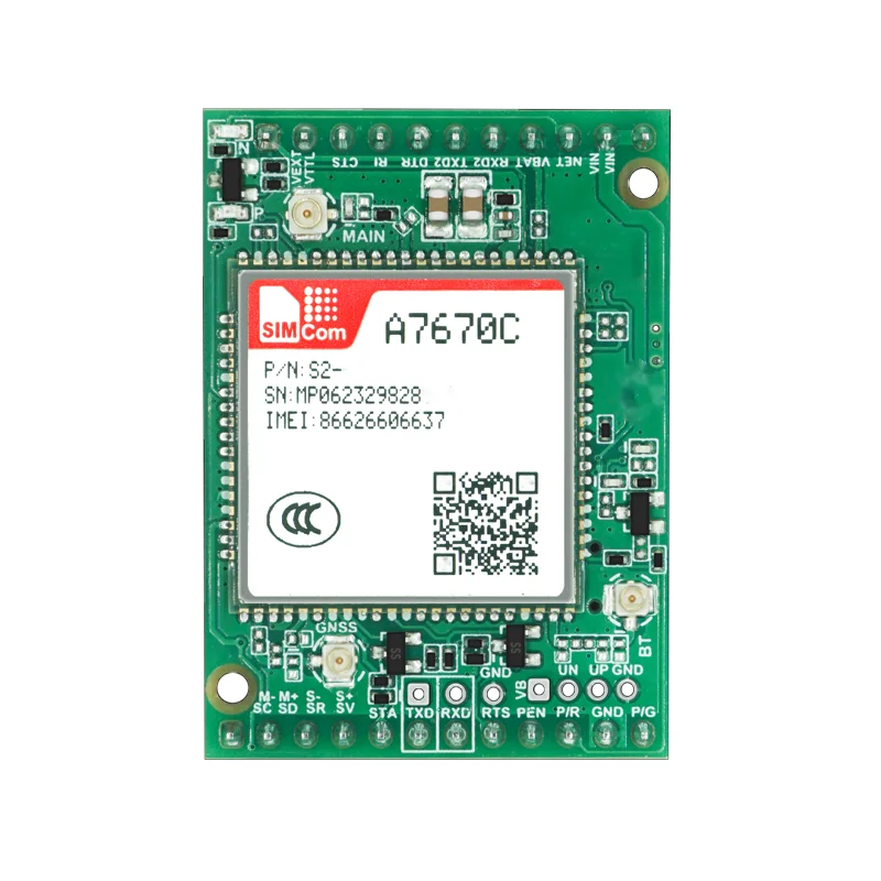 SIMCOM A7670C-MANS Development Board LTE CAT1 + 4G + 2G + suara + GNSS